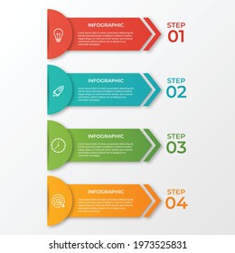 Presentation business infographic template with 4 options