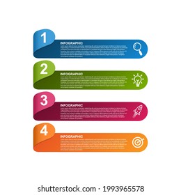 Presentation business infographic template with 4 options. Vector illustration