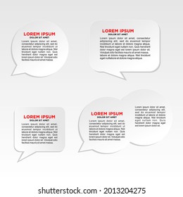 Präsentation Business Infografik Vorlage mit 4 Optionen. Vektorgrafik