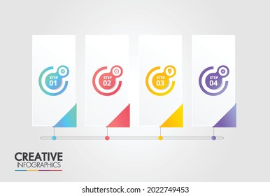 Presentation business infographic template with 4 options