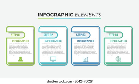 Presentation business infographic template with 4 options