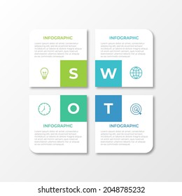 Presentation business infographic template with 4 options