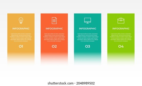 Presentation business infographic template with 4 options