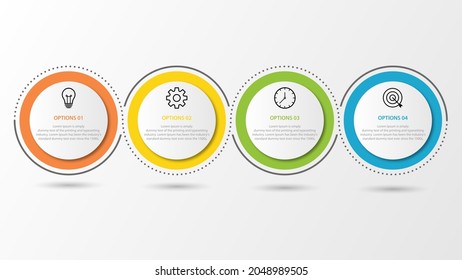 Presentation business infographic template with 4 options