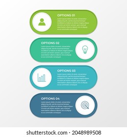 Presentation business infographic template with 4 options