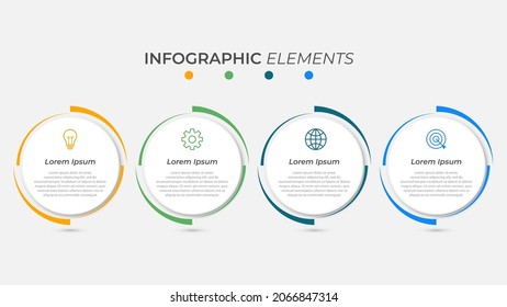 Presentation business infographic template with 4 options