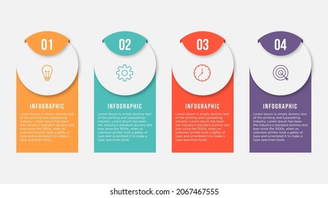 Presentation business infographic template with 4 options