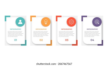 Presentation business infographic template with 4 options