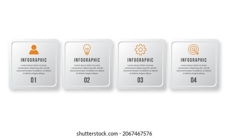 Plantilla de información de negocios de presentación con 4 opciones