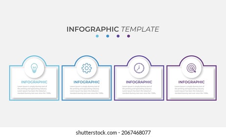 Presentation business infographic template with 4 options. Vector illustration.
