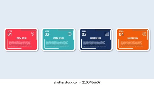 Plantilla de información de negocios de presentación con 4 opciones