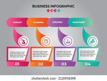 Presentation business infographic template with 4 options