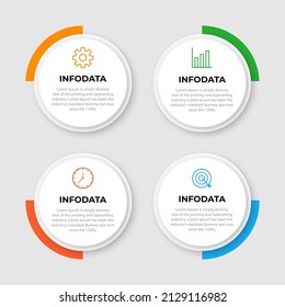 Presentation business infographic template with 4 options. Vector illustration.