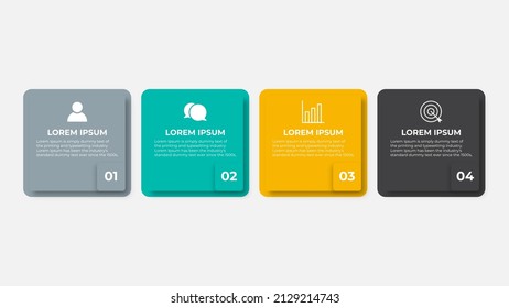 Presentation business infographic template with 4 options. Vector illustration.