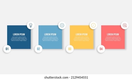 Presentation business infographic template with 4 options. Vector illustration.