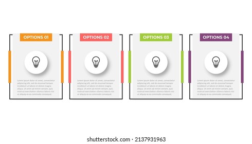 Presentation business infographic template with 4 options. Vector illustration.