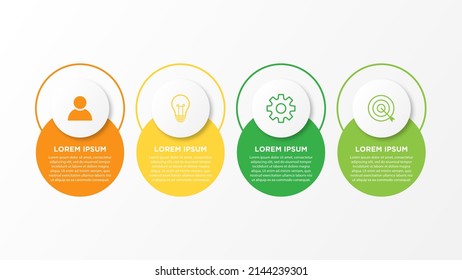 Presentation business infographic template with 4 options. Vector illustration.