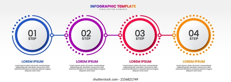 Presentation business infographic template 4 options. Business data visualization. Process chart. Abstract elements of graph, diagram with steps, options, parts or processes. concept of infographic.