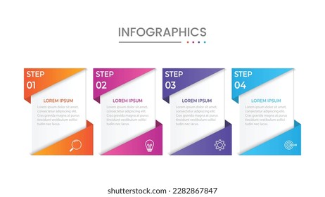 Presentation business infographic template with 4 options
