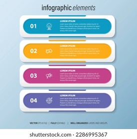 Presentation business infographic template with 4 options. Vector illustration.
