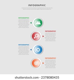 Presentation business infographic template with 4 options. Vector illustration.