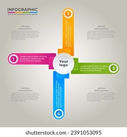 Presentation business infographic template with 4 options