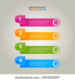 Presentation business infographic template with 4 options