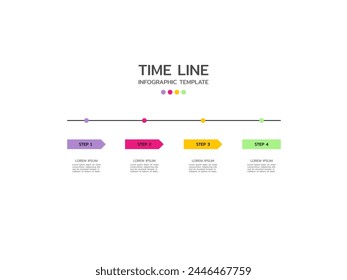 Plantilla de infografía de negocios de presentación con 4 opciones. Ilustración vectorial.