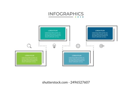 Presentation business infographic template with 4 options. Vector illustration.