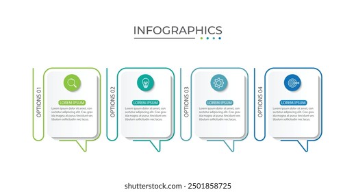 Presentation business infographic template with 4 options