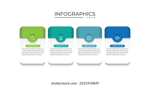 Presentation business infographic template with 4 options