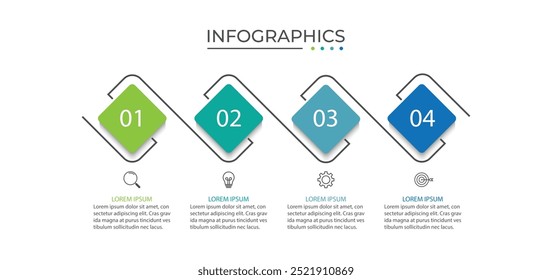 Presentation business infographic template with 4 options