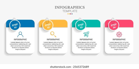Presentation business infographic template with 4 options.
