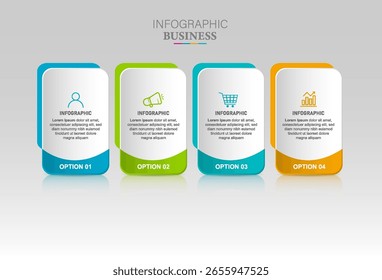 Presentation business infographic template with 4 options.