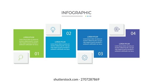 Modelo de infográfico de negócios de apresentação com 4 opções