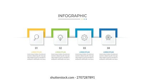 Plantilla de presentación de infografía de negocios con 4 opciones
