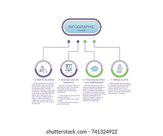 Presentation business infographic template with 4 options. Vector illustration.