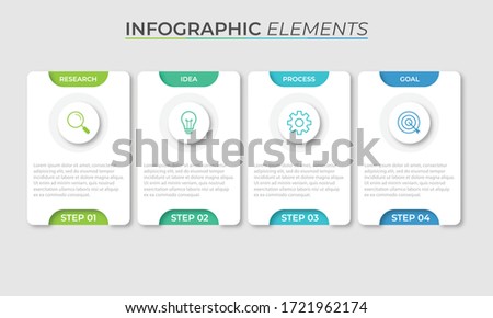 Presentation business infographic template with 4 options