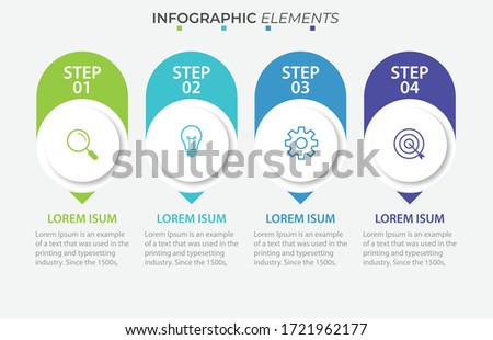 Presentation business infographic template with 4 options