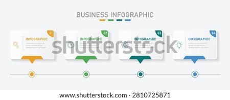 Presentation business infographic template with 4 options. Vector business template. vector illustration