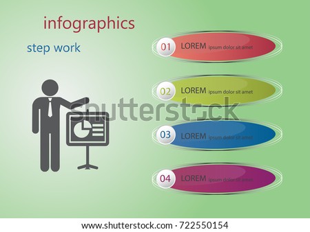 Presentation business infographic template with 4 options. Vector illustration.Eps10