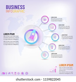 Presentation business infographic template with 5 options , Vector illustration layout design for business plan, strategy or any purpose.