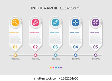 Plantilla de información empresarial de presentación con 5 opciones