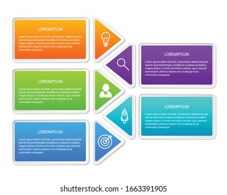 Presentación de plantilla de infografía de negocios con 5 opciones.