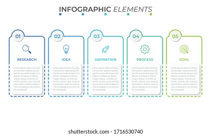 Plantilla de información empresarial de presentación con 5 opciones