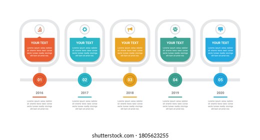 Presentation business infographic template with 5 options