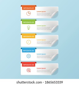 Presentation business infographic template with 5 options