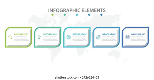 Plantilla de información de negocios de presentación con 5 opciones