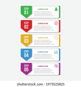 Presentation business infographic template with 5 option