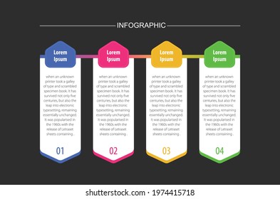 Presentation business infographic template with 5 Info
